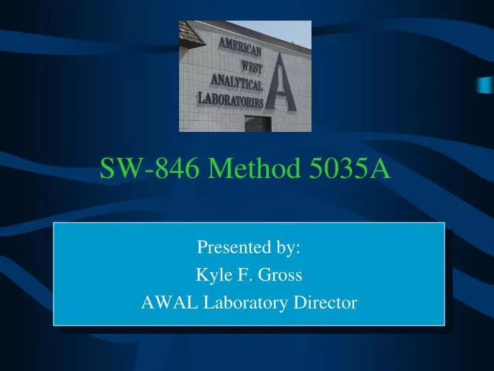 sw 846 method 5035a