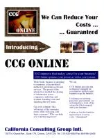 Transform Your Business Costs with CCG Online E-Commerce Solutions - slide 1