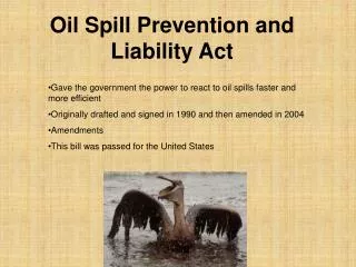 oil spill prevention and liability act