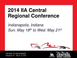 2014 IIA Central Regional Conference