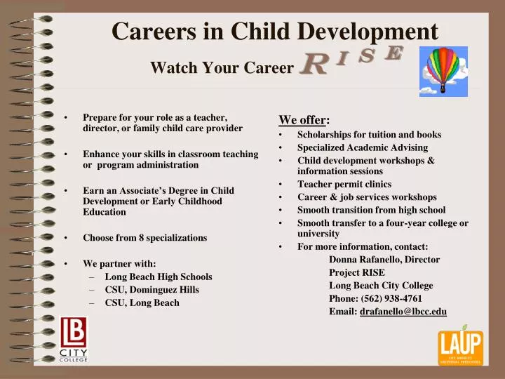 careers in child development watch your career r i s e