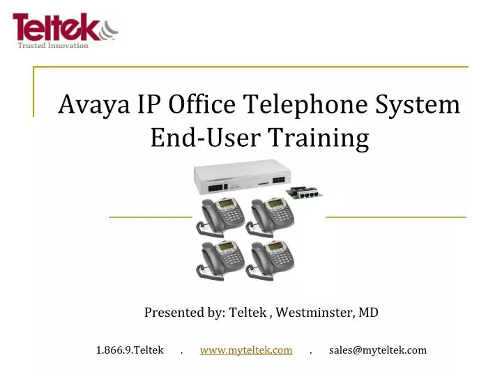 avaya ip office telephone system end user training