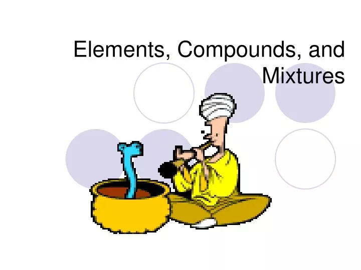 elements compounds and mixtures