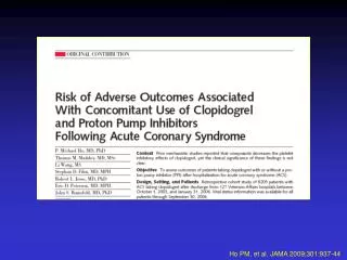 Ho PM, et al. JAMA 2009;301:937-44