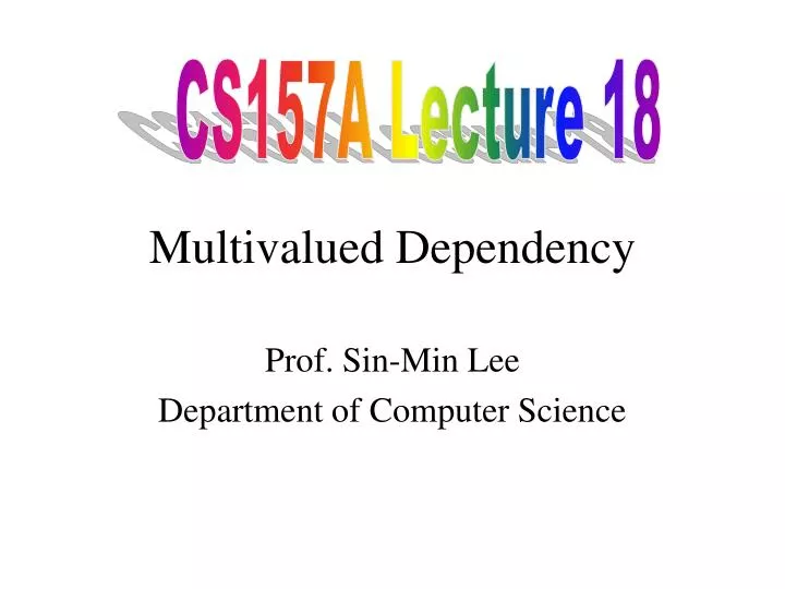 multivalued dependency