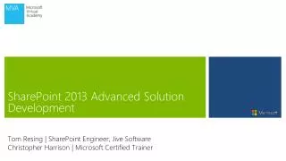 SharePoint 2013 Advanced Solution Development