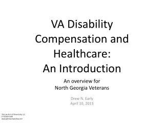 VA Disability Compensation and Healthcare: An Introduction