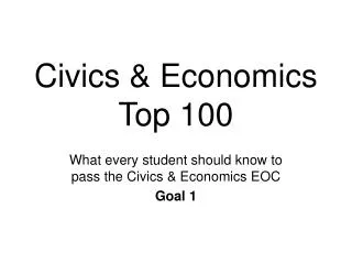 Civics &amp; Economics Top 100