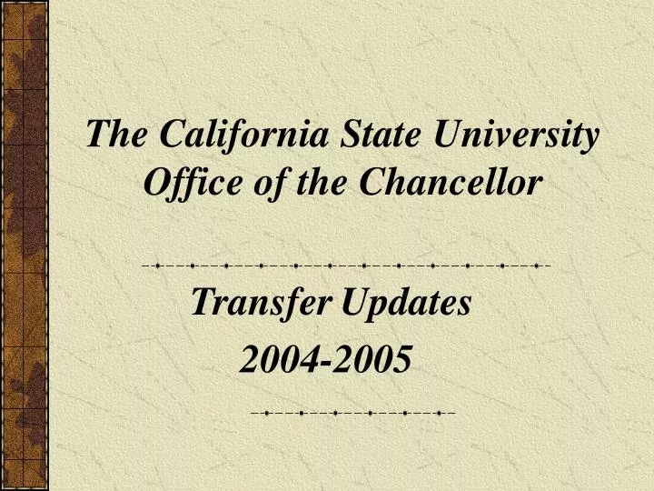 the california state university office of the chancellor