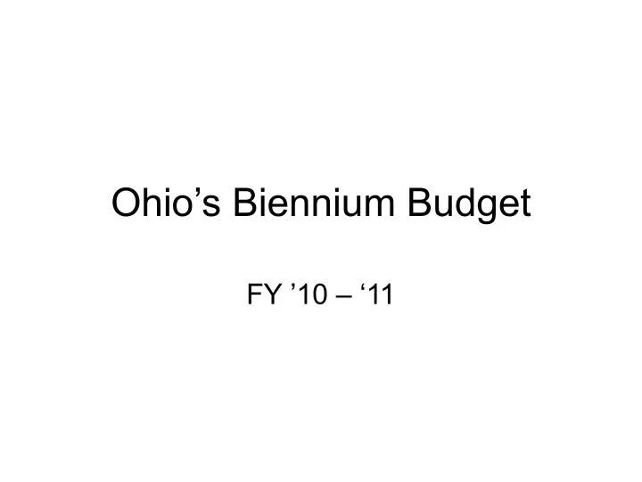 ohio s biennium budget
