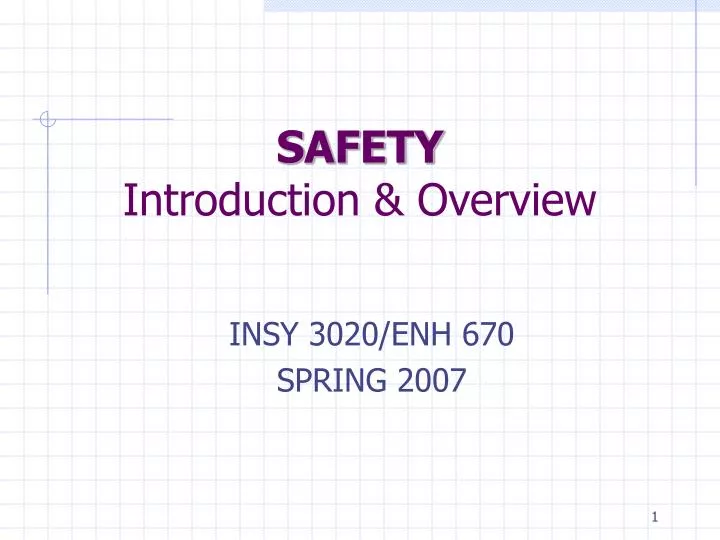 safety introduction overview