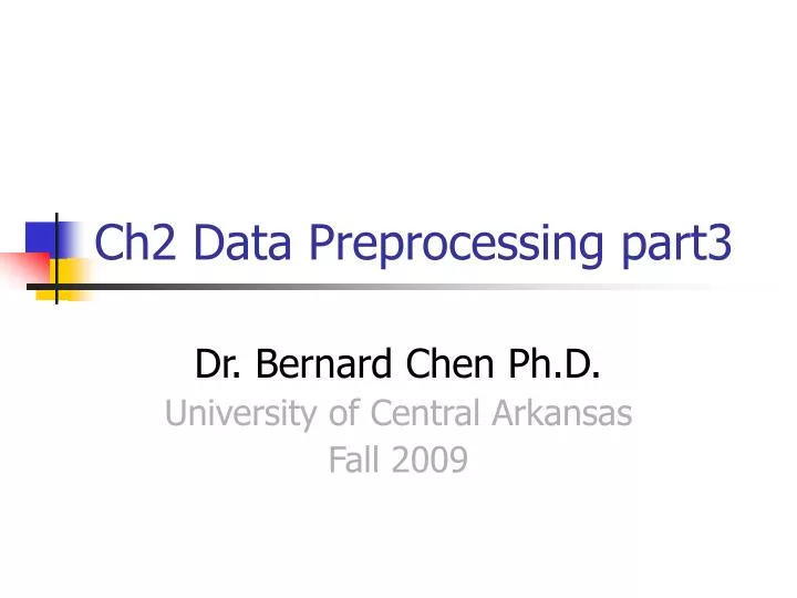 ch2 data preprocessing part3