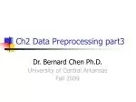 Ch2 Data Preprocessing part3 - slide 1