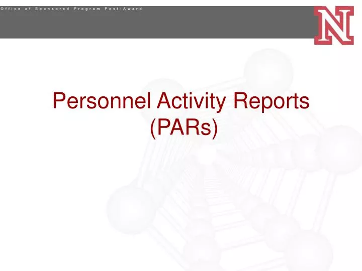 personnel activity reports pars