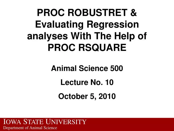 proc robustret evaluating regression analyses with the help of proc rsquare