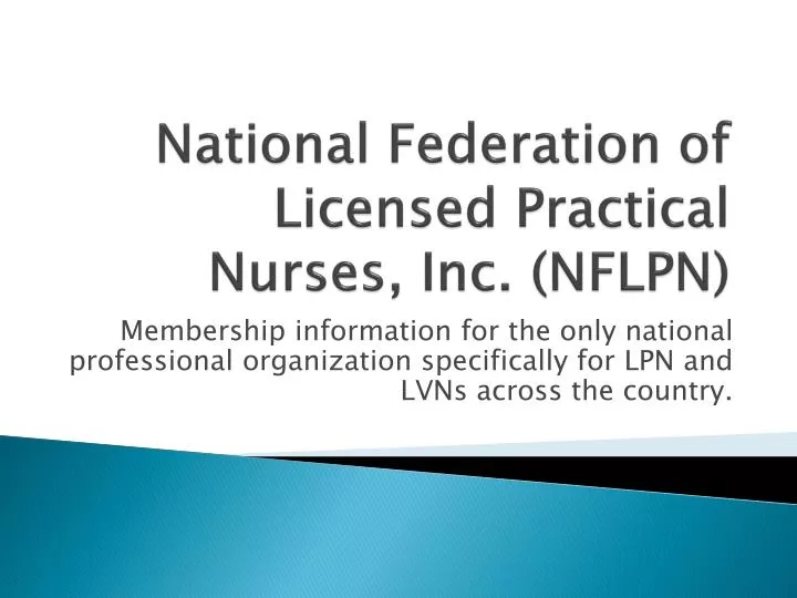 national federation of licensed practical nurses inc nflpn