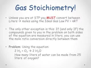 gas stoichiometry