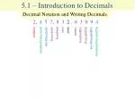 5.1 – Introduction to Decimals - slide 1