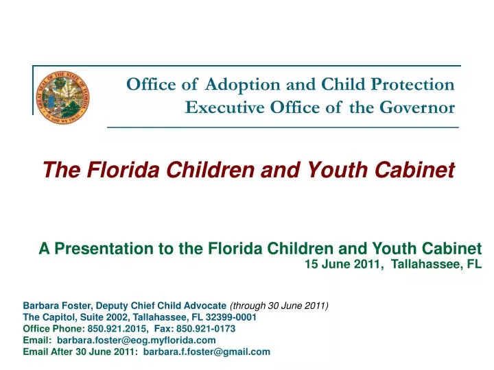 the florida children and youth cabinet