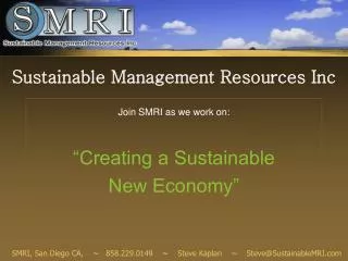 Sustainable Management Resources Inc