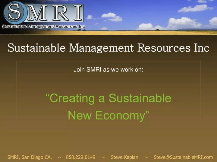 sustainable management resources inc