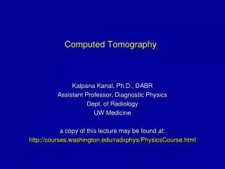 Computed Tomography