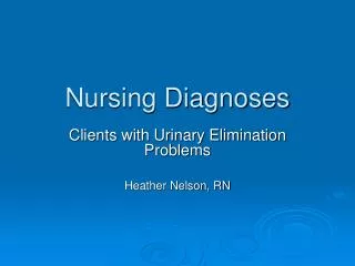 Nursing Diagnoses