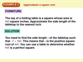 Approximate a square root