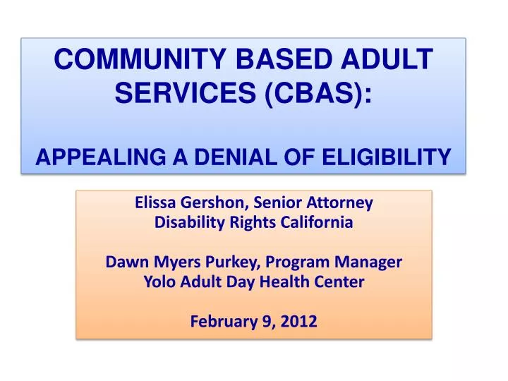 community based adult services cbas appealing a denial of eligibility