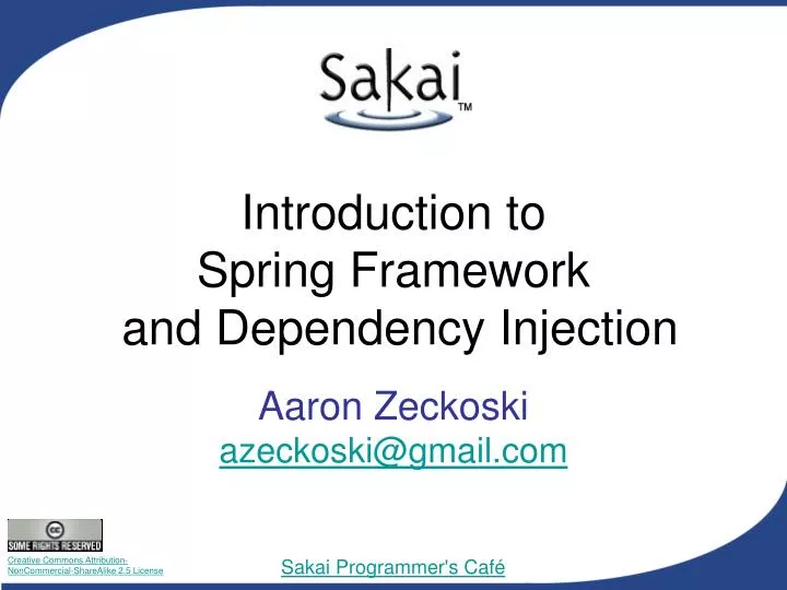 introduction to spring framework and dependency injection