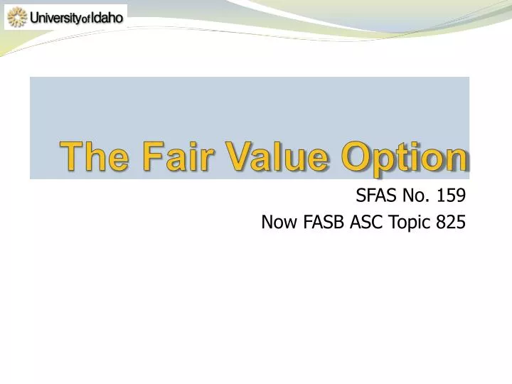 the fair value option