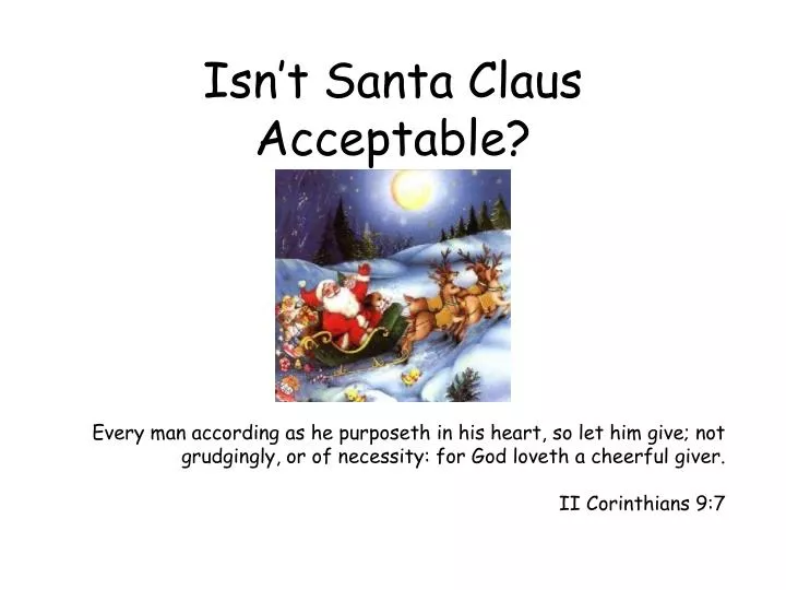 isn t santa claus acceptable