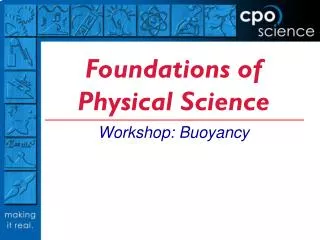 Foundations of Physical Science