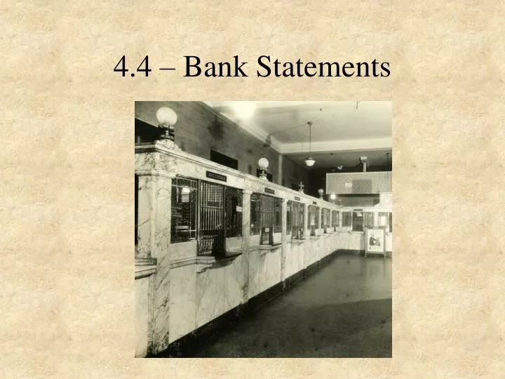 4 4 bank statements