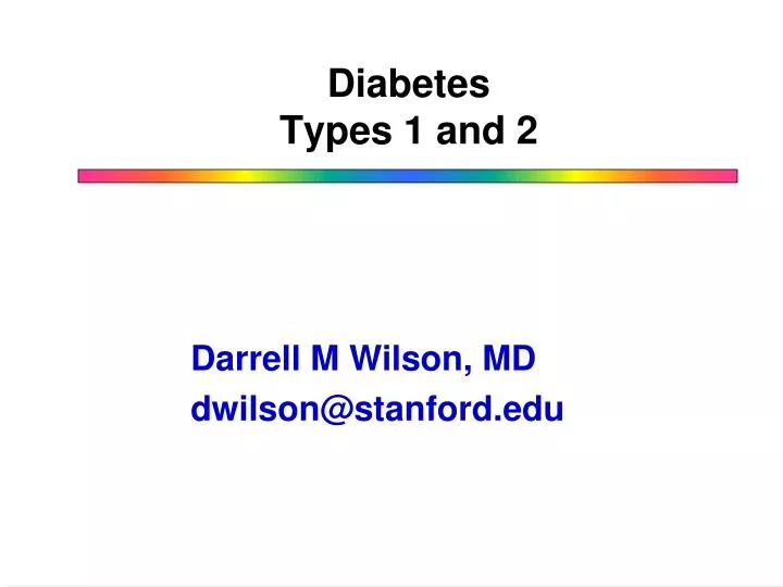 diabetes types 1 and 2