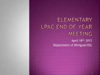 Elementary LPAC End of Year Meeting