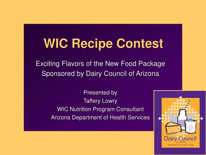 wic recipe contest