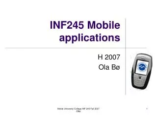 inf245 mobile applications