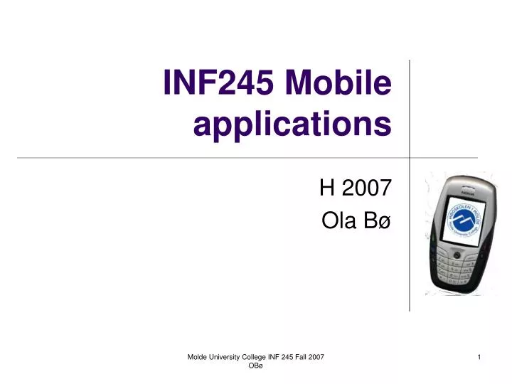 inf245 mobile applications