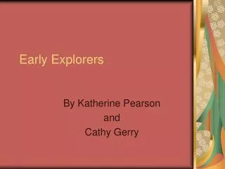 early explorers