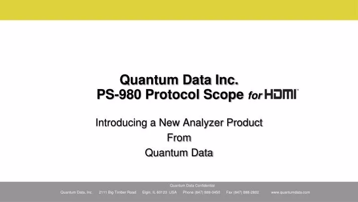 introducing a new analyzer product from quantum data
