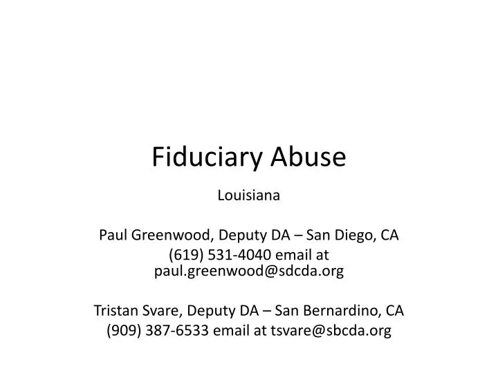 fiduciary abuse