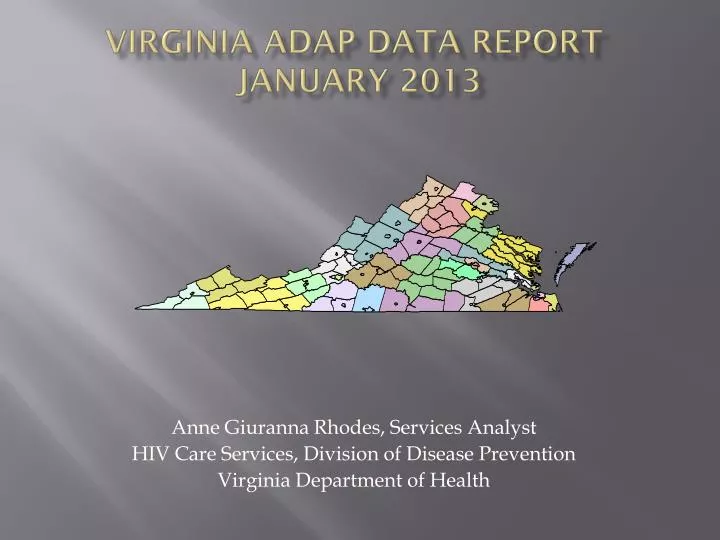 virginia adap data report january 2013