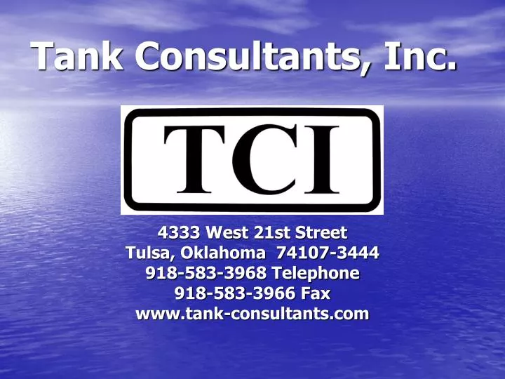 tank consultants inc