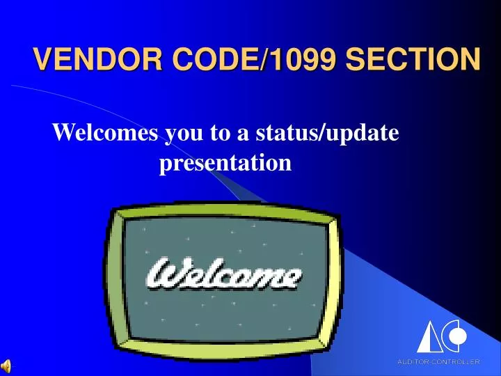 vendor code 1099 section