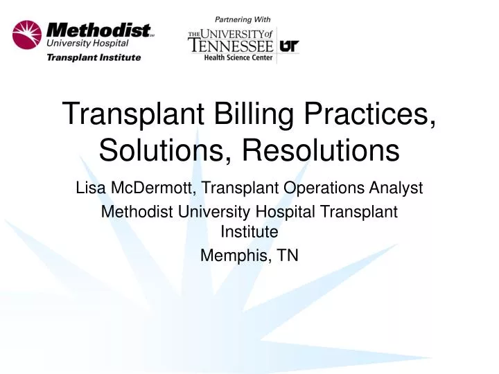 transplant billing practices solutions resolutions