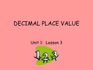 DECIMAL PLACE VALUE