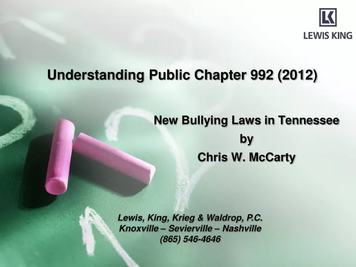 understanding public chapter 992 2012