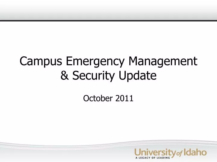 campus emergency management security update