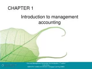 Introduction to management accounting